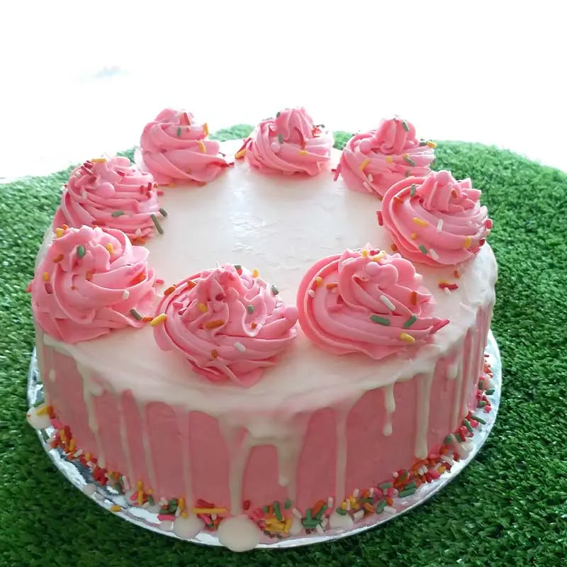 Kue Tart Pink Cream White Chocolate