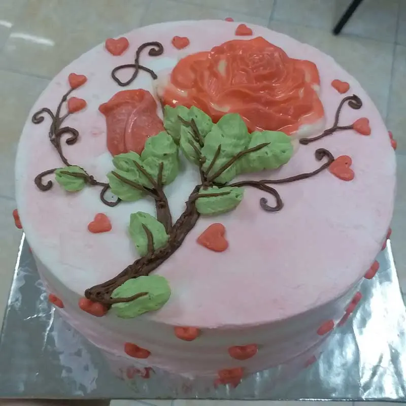 Kue Tart Custom Bunga Mawar