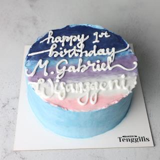 Kue Tart Gradasi Warna